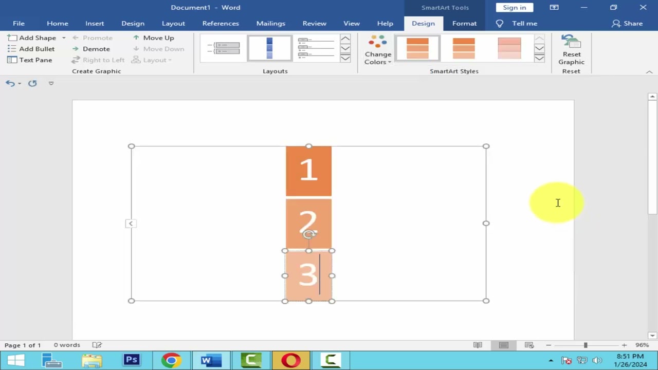 How to copy and paste SmartArt in word mac