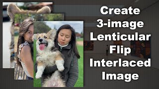 3-Image Flip Lenticular Printing Interlaced Image Using Photoshop screenshot 5