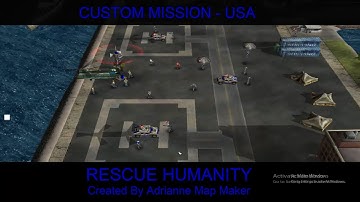 Command & Conquer - Generals Gameplay (CUSTOM MISSION - USA : RESCUE HUMANITY by Adriane Mapmaker)