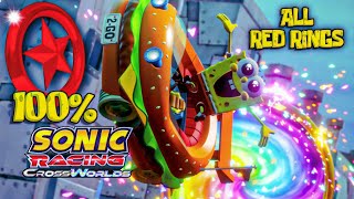 Sonic Racing Crossworlds All Bikini Bottom Red Star Ring Locations