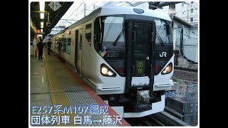 【団臨】E257系M107-編成 東海道線横浜駅発車