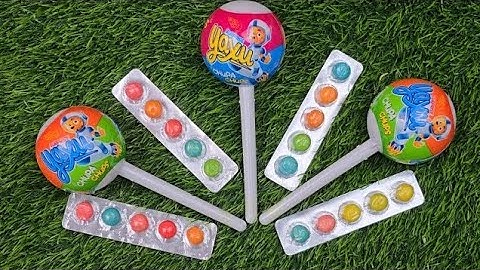 Satisfying video Asmr lollipops candy unboxing video Asmr opening video and chocolate gummy candy