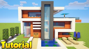 Minecraft: How to Build a Large Modern House Tutorial (#19)