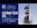 Extracteur jus royal catering rcssac250w  prsentation du produit