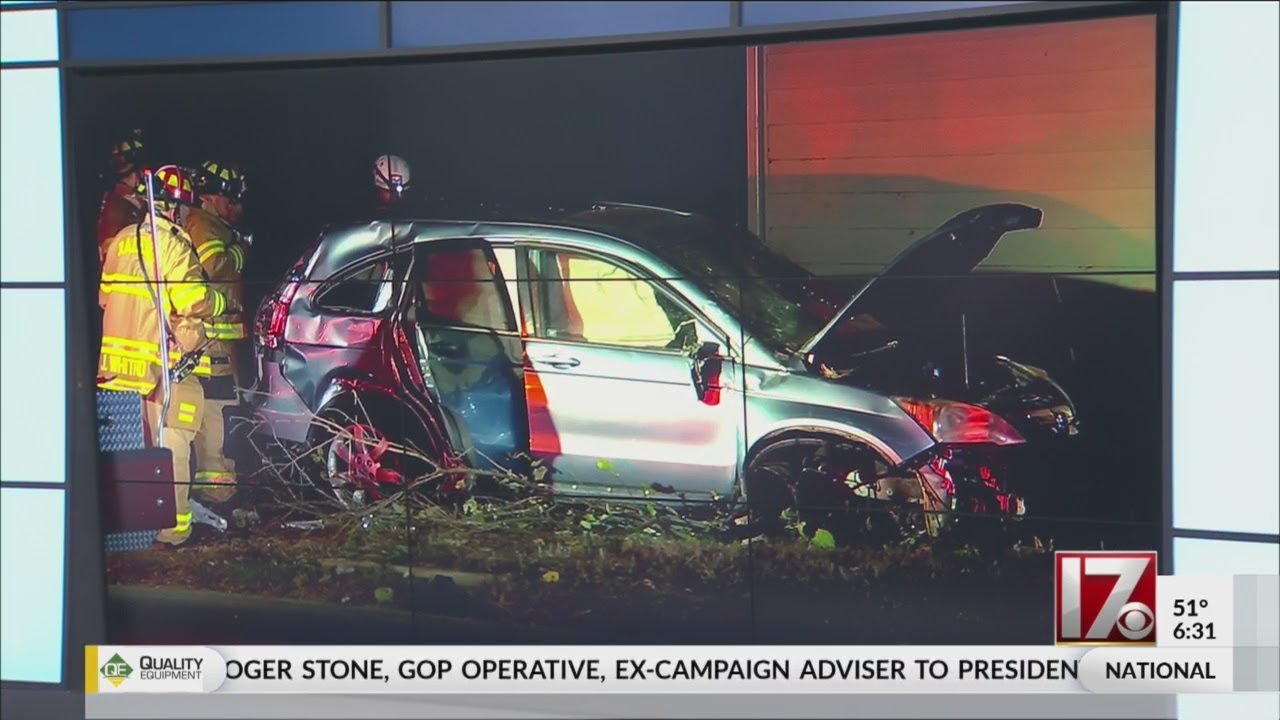 Drunk driver slams into house off Wade Avenue in Raleigh - YouTube