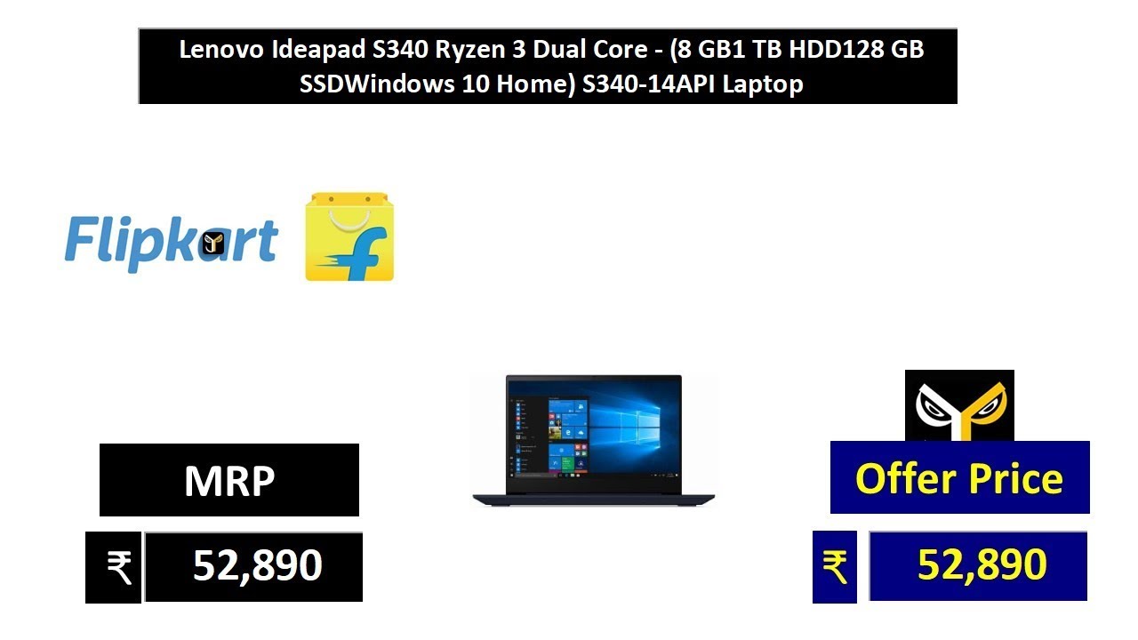Lenovo Ideapad S340 Ryzen 3 Dual Core 8 Gb1 Tb Hdd128 Gb Ssdwindows 10 Home S340 14api Laptop Youtube