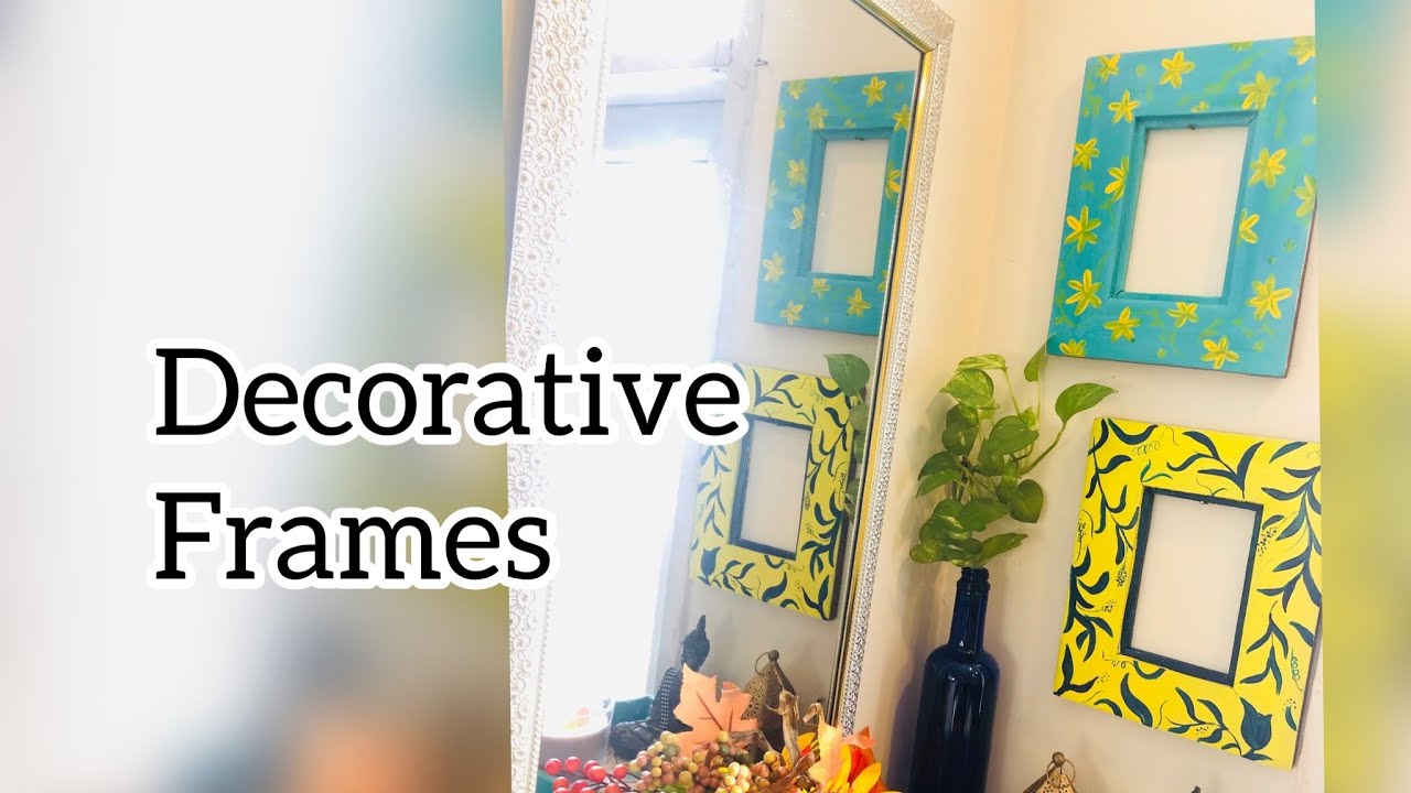Decorative frames | Easy DIY | Easy Acrylic art for beginners - YouTube