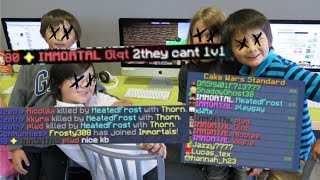 DESTROYING SWEATS IN A 3v4 (Mineplex Cake Wars)