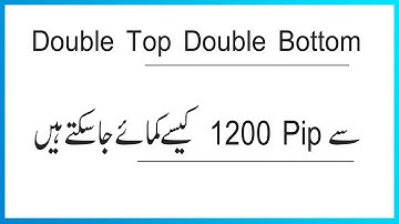 Double Top Double Bottom in Urdu / Hindi