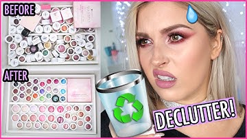 Brows, Mascaras, Glitter, Pigments & Colourpop! 🔪 ORGANIZE AND DECLUTTER MY MAKEUP COLLECTION! 😏