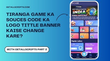 Tiranga game ka souces code ka logo tittle banner kaise change kare?