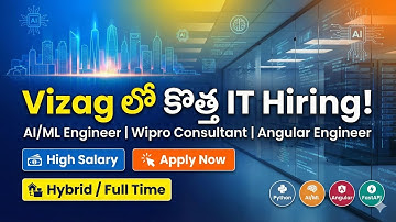 Visakhapatnam New IT Jobs 2025 | AI/ML Engineer, Wipro Consultant, Angular Engineer | Salary, SkillS