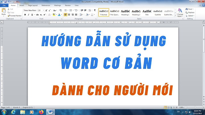 Hướng dẫn sử dụng word