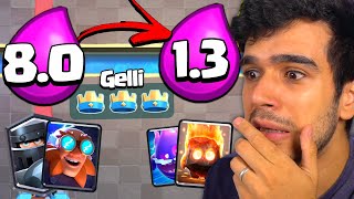 se eu ganhar uma partida, o deck fica mais rápido... clash royale