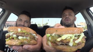 Eating Fatburger's Turkey Burger