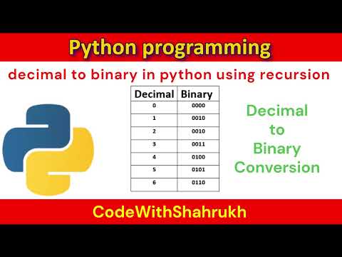 decimal to binary in python using recursion.