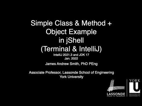 Simple Class & Method + Object Example in jShell