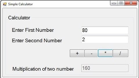 Building Simple Calculator Using Visual Basic VB.Net