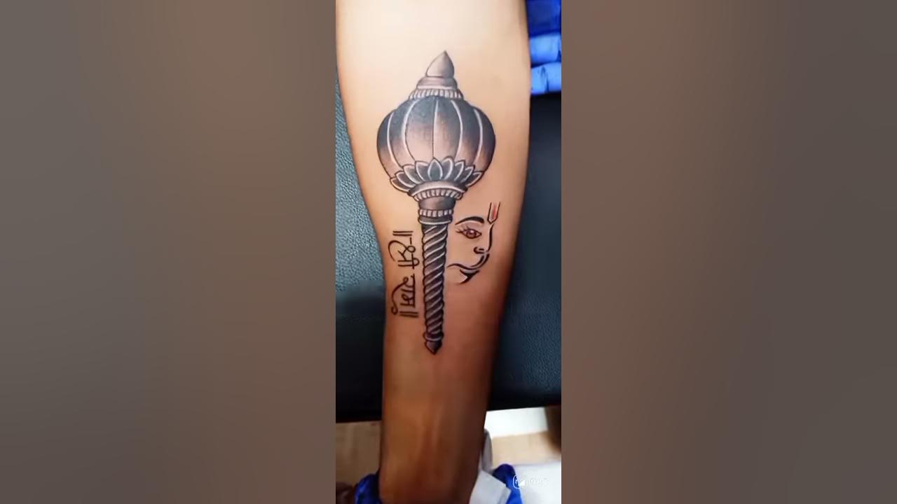 Hanuman gada tattoo | King of tattoo | best tattoo studio in Bangalore  cont-8660919009,9738627873 - YouTube