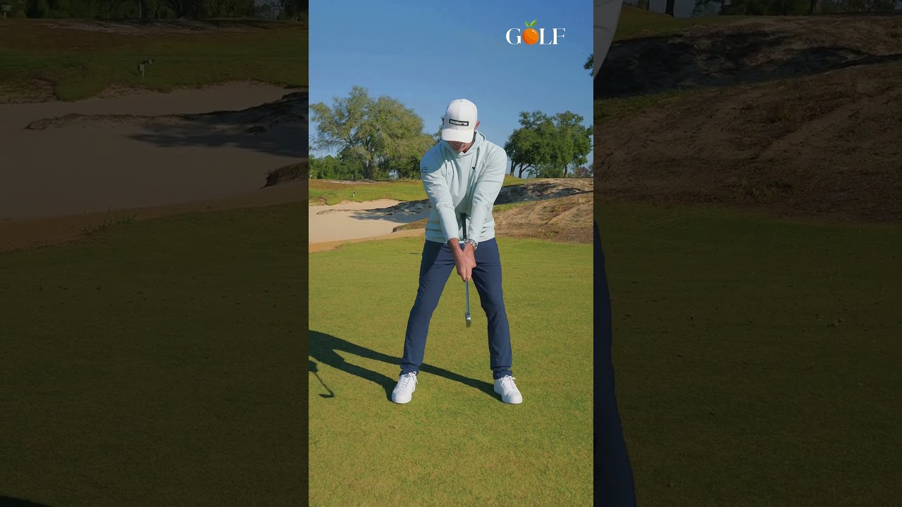 Why do pros rehearse the starting move in their swing before taking their shot?