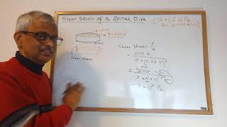 Shear strain of a spinal disk