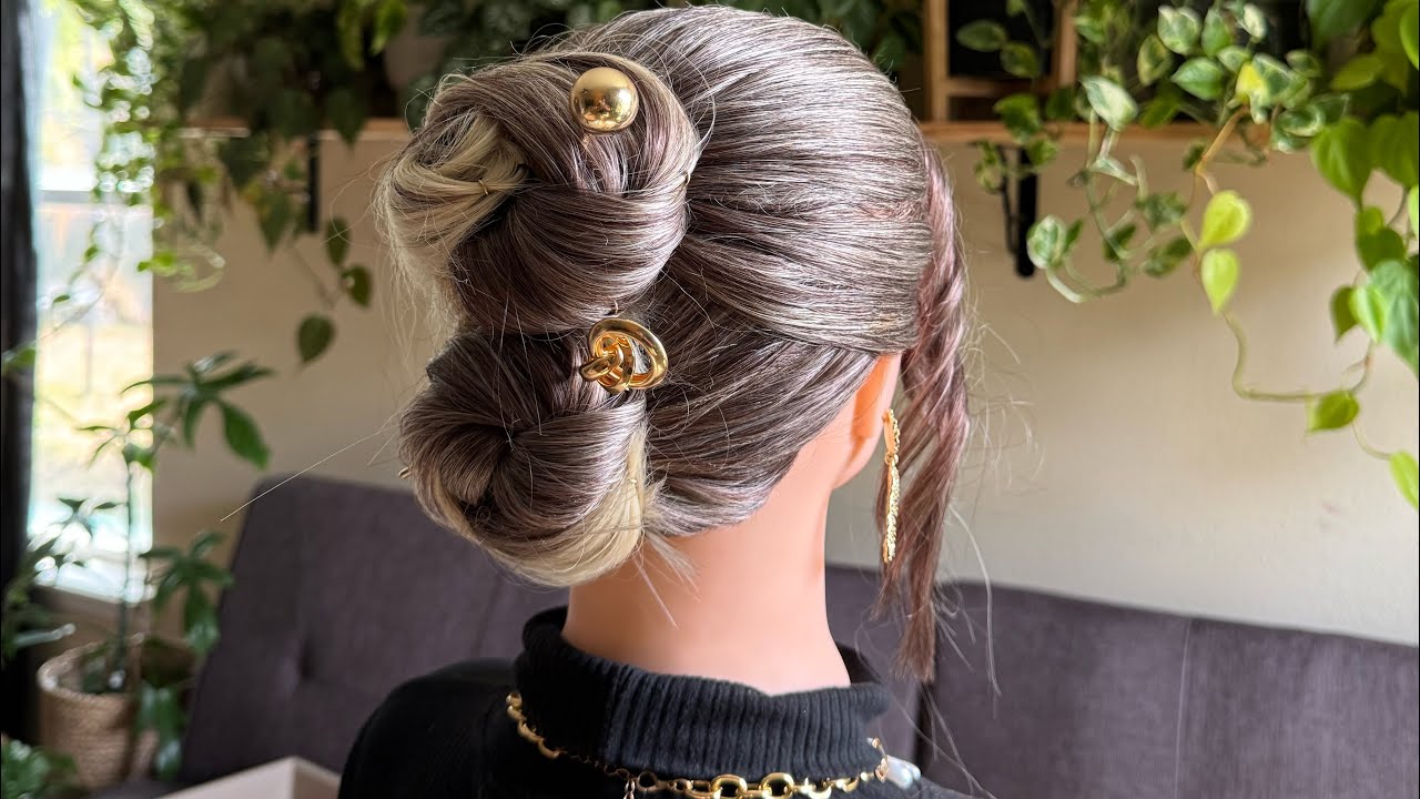 ASMR | Perfectionist Twin Bun Hairstyle | Hairstyling | Brushing, Finishing Touches With Whispering