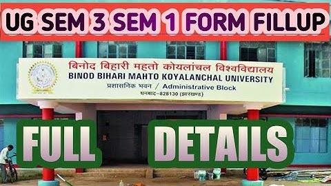 BBMKU LATEST UPDATE UG SEM 3 SEM 1 EXAMINATION FORM FILL UP FULL DETAIL SESSION 2021 2024 EX REGULAR