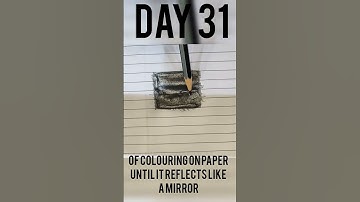 Day 31 or drawing on paper until it reflects like a mirror #diy #asmr #satisfying #drawing #sketch