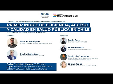 Charla | Primer índice de eficiencia, acceso y calidad en salud pública en Chile