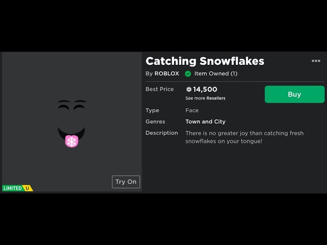 Catching Snowflake Face roblox 