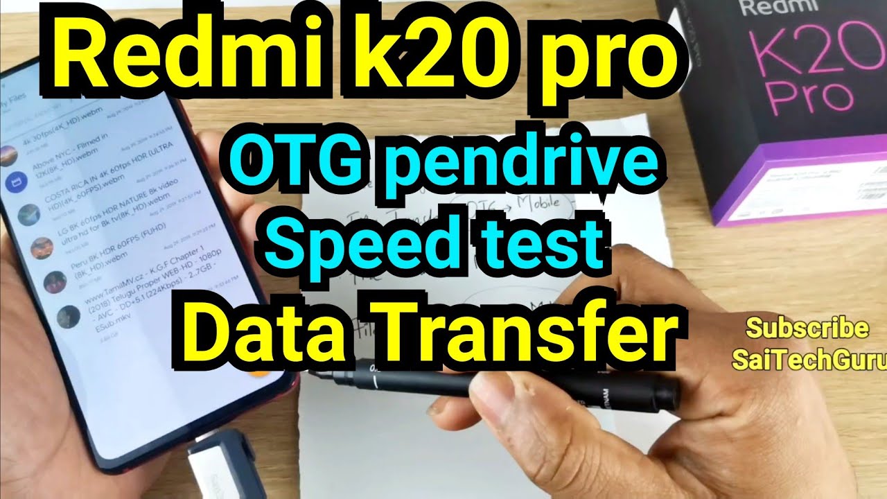 Redmi k20 pro otg pendrive data transfer speed test