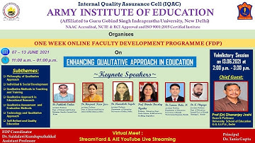 One Week Online Faculty Development Programme by Dr Sameer Babu M : Day 5