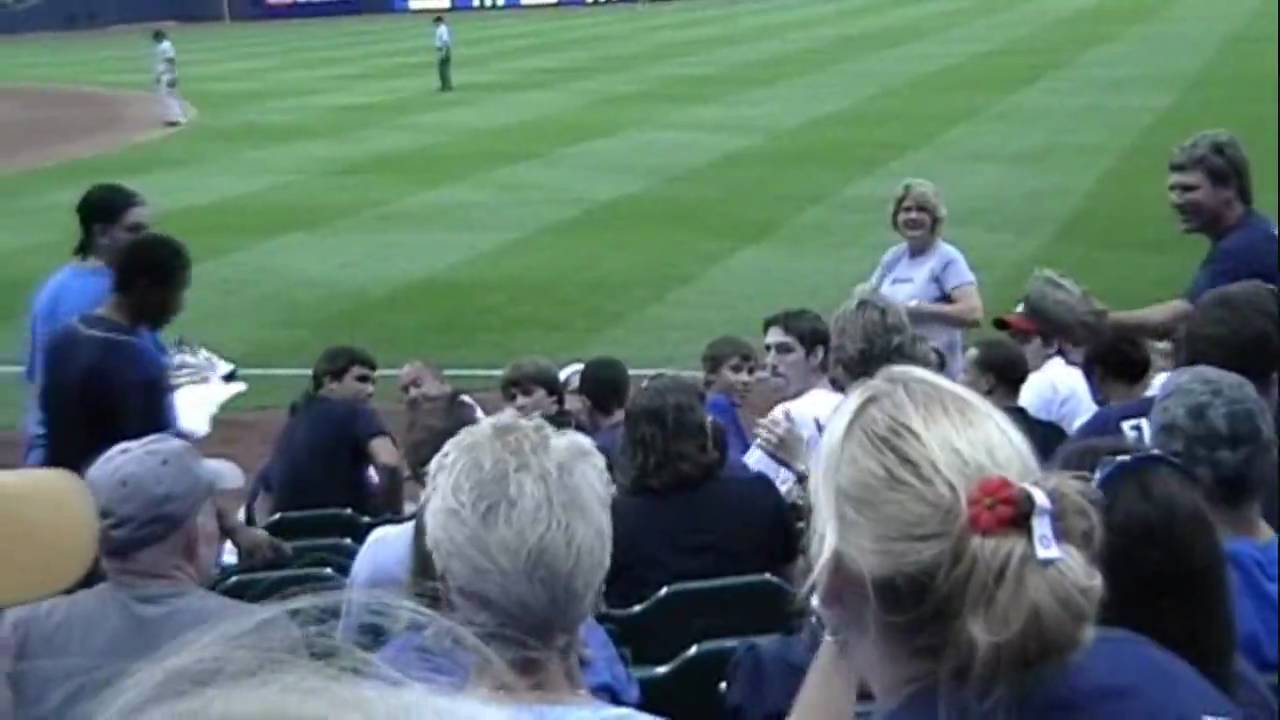 blooper gungeon Ryan Braun Beans Lady in the Head with a Foul Baseball