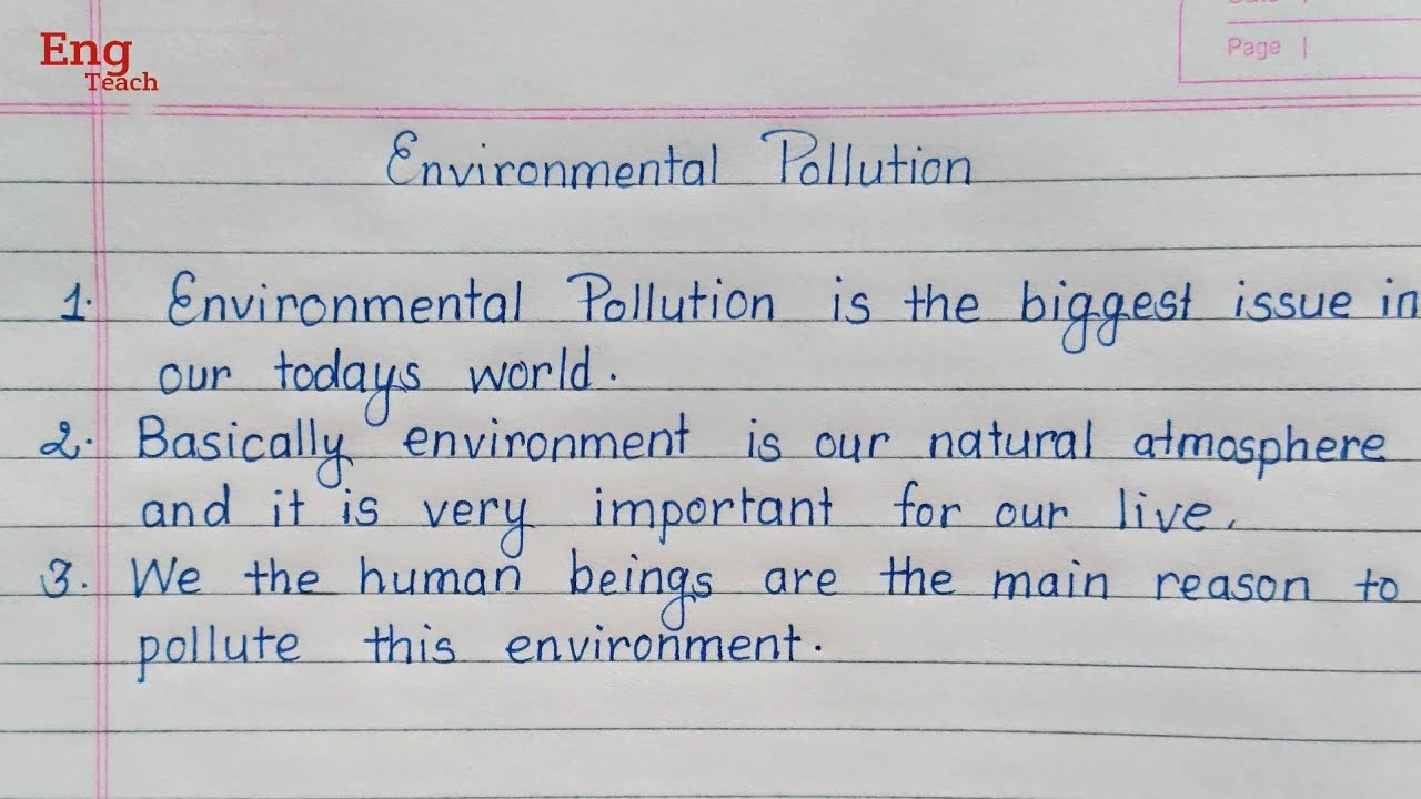 solution of environmental pollution essay