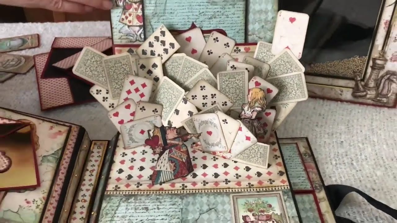 Álbum pop up, colección Alice Stamperia