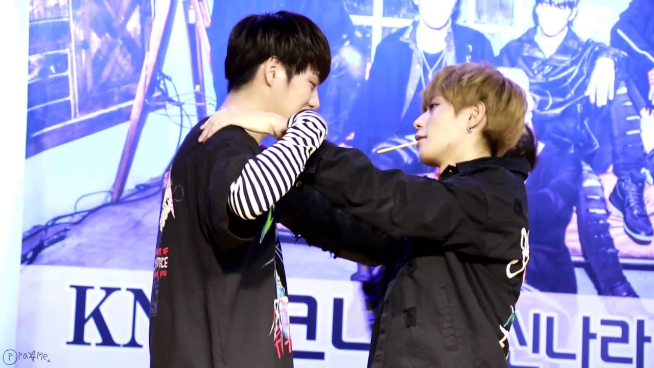 161210 KNK 크나큰 용산 팬싸 유진&희준 빼빼로게임!!