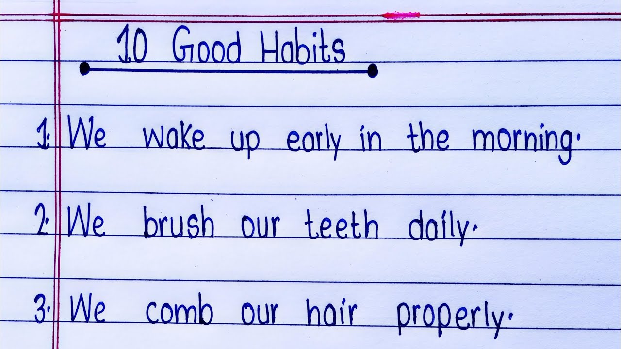 10 строк о полезных привычках на английском языке | Повседневные полезные привычки