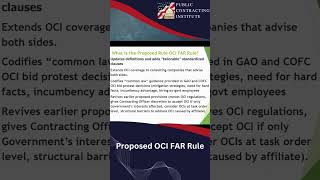 Proposed OCI FAR Rules