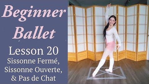 Beginner Ballet Lesson 20: Sissonne Fermé, Sissonne Ouverte, Pas de Chat Jumps | Free Ballet Class