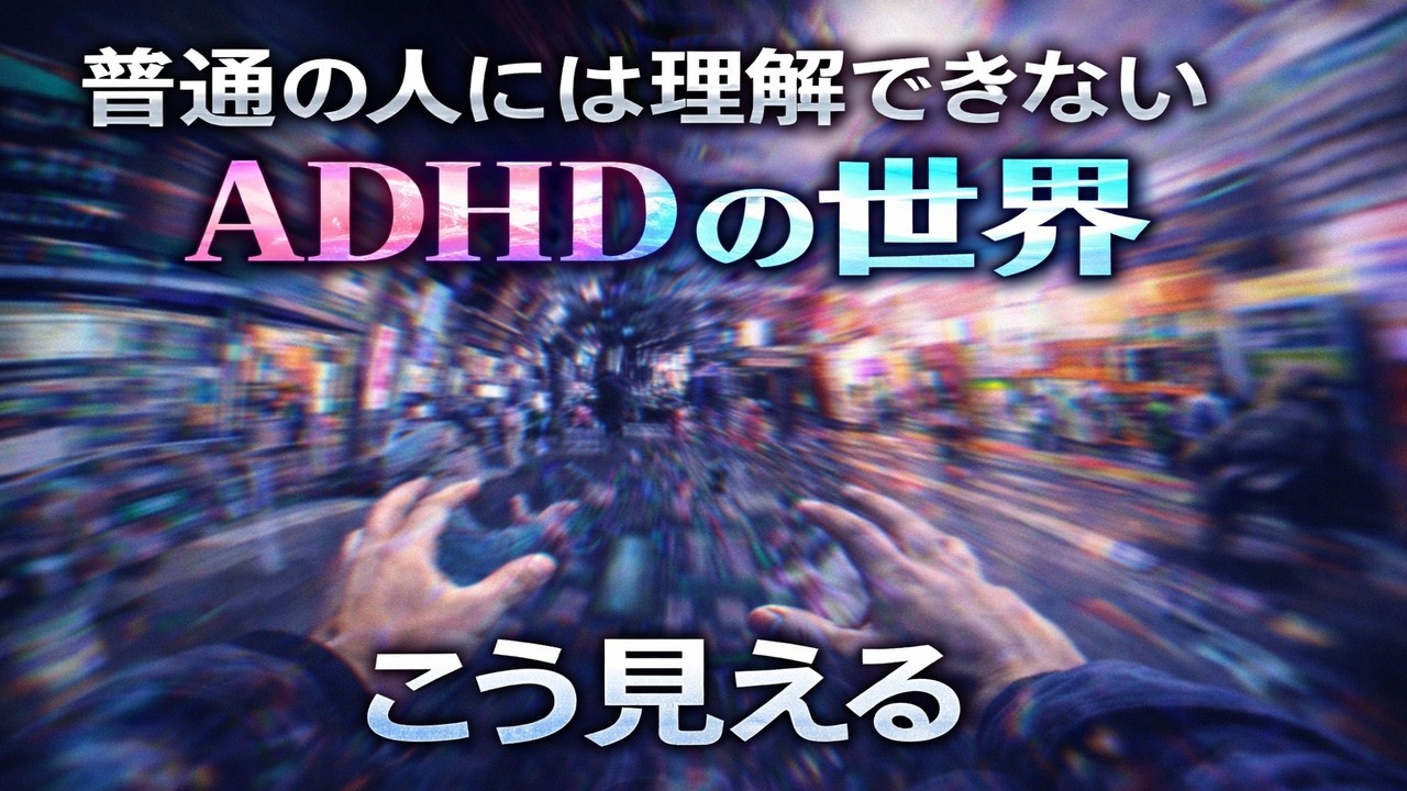 【驚愕】ADHDの人から見た世界はどんな感じなのか？