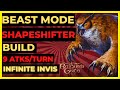 BG3 - BEAST Mode SHAPESHIFTER Build: 9 ATKS/TURN, INFINITE INVIS &amp; More!