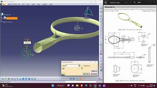 CATIA V5 Generative Shape Design GSD Tutorial 2 Tennis Racket