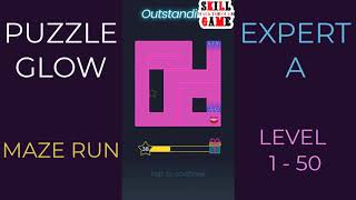 Puzzle Glow | Maze Run | Expert A Level 1- 50 | Walkthrough screenshot 1