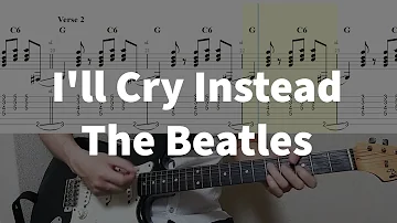 I'll Cry Instead - The Beatles | guitar tab easy