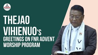 Mr Thejao Vihienuo: Greetings during FNR Advent worship program
Mr Thejao Vihienuo, Convener, Nagaland Tribe Hohos Coordination Committee
speaking during the Forum for Naga Reconciliation (FNR) Advent worship program at Chümoukedima Ao Baptist Arogo (CABA), Chümoukedima, Nagaland on Devember 7, 2025. Mr Thejao Vihienuo: Greetings during FNR Advent worship program