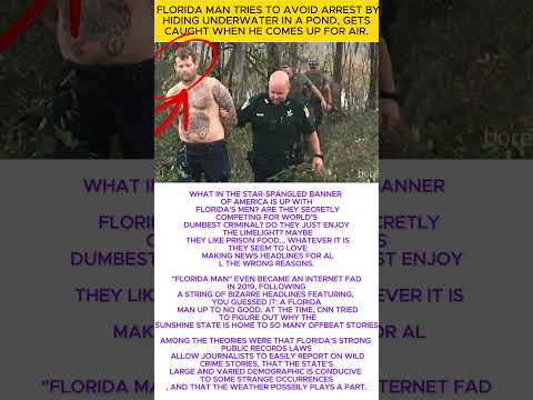 Florida Man Hides Underwater to Escape Arrest #news #foxnews #foxandfriends