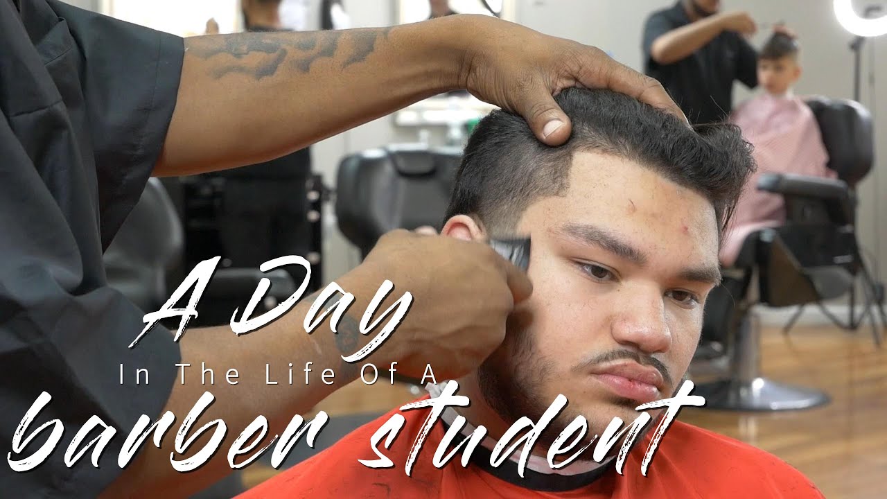 A Day In The Life Of A Barber Student!! - YouTube