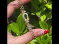 E4987 Golden Horseshoe Round Cut White Sapphire Tennis Bracelet For Women