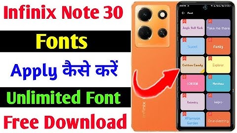 infinix note 30 change font style | how to download free font on infinix note 30