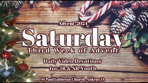 2024 SPLC JR Youth & SR Youth - Saturday • Third Week of Advent